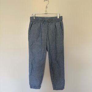 J. Crew Chambray Drawstring Pant Cotton Blue 00